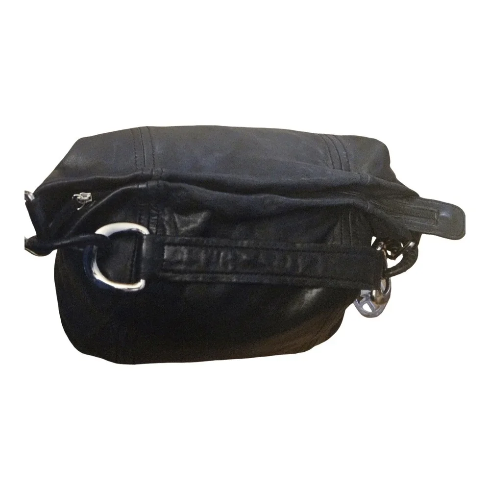 Dooney & Bourke All Weather Leather Vintage Satchel Crossbody Bag Black Pebbled